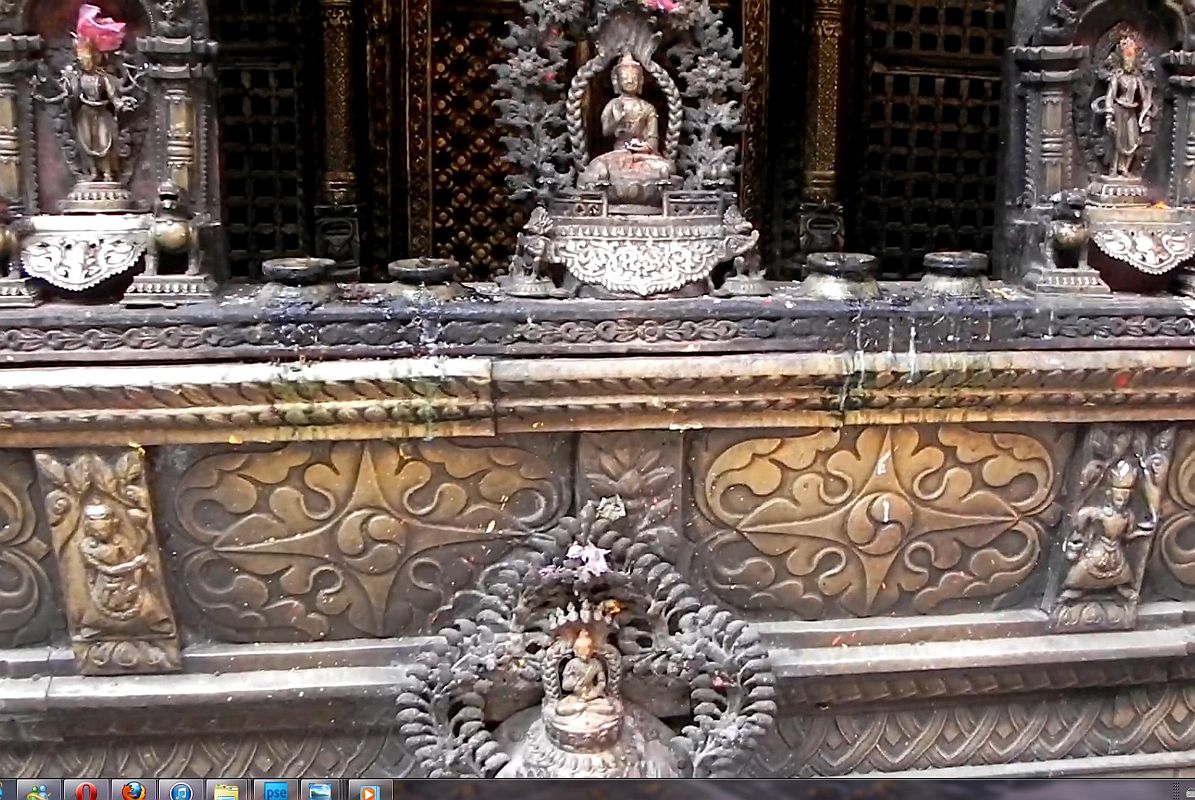 Kathmandu Patan Golden Temple 32 Statues Of Halahala Lokeshwor 10th Month, Buddha, Khasparna Lokeshwor The 11th Month On Right Side Of Swayambhu Chaitya 